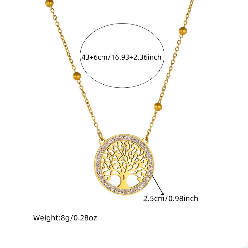 Parure Bijoux Arbre de Vie Femme – Plaqué Or