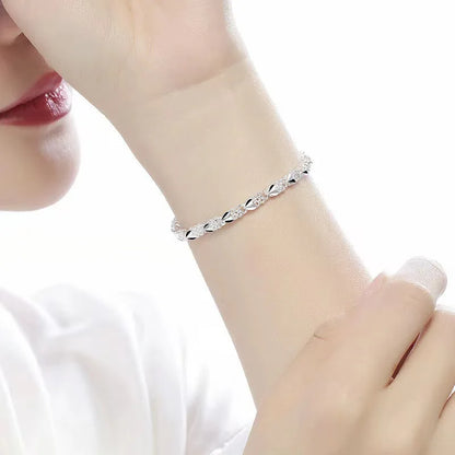 Bracelet Cœur Argent 925 Style – Chaîne Ajustable Femme