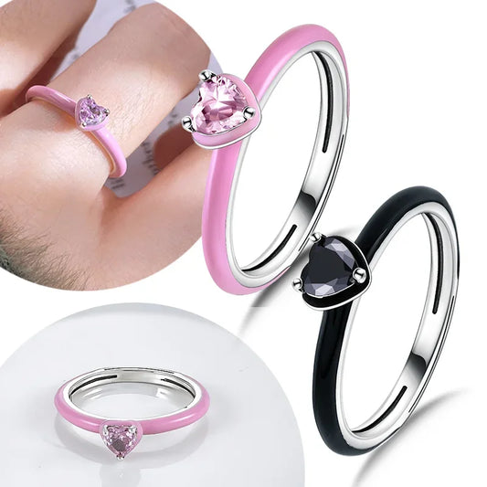 Bague Cœur Zircon Argent 925 – Élégante & Tendance Femme