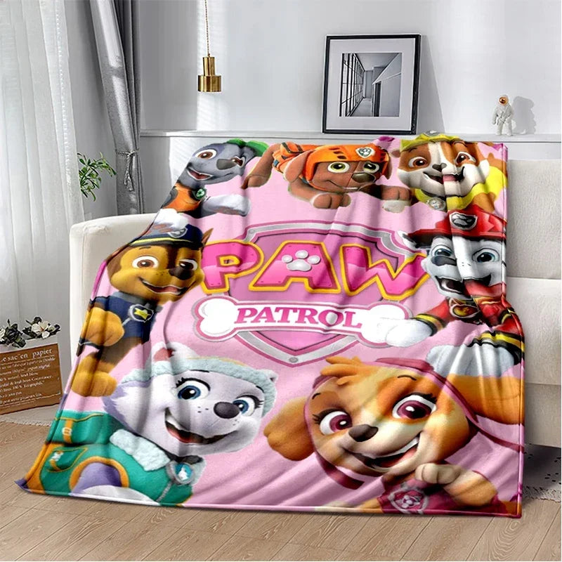 Couverture Plaid Douce Motif Chiens Dessin Paw Patrol– Canapé, Lit & Salon