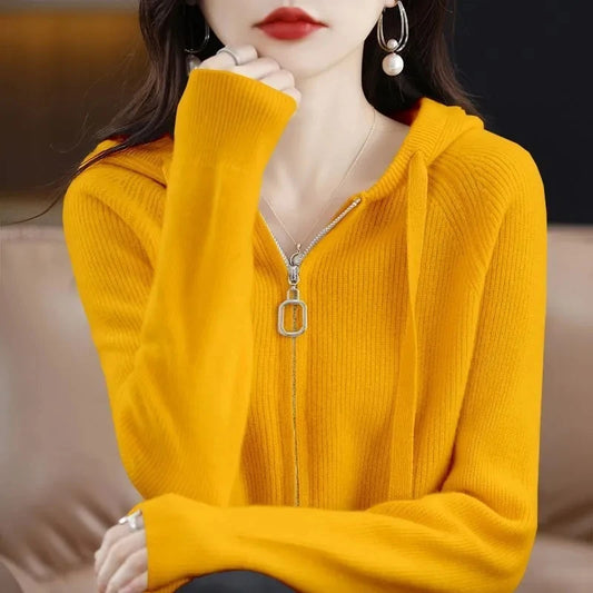 Gilet Zippé Femme 🧶 Tricot Chaud Hiver  | Style Coréen