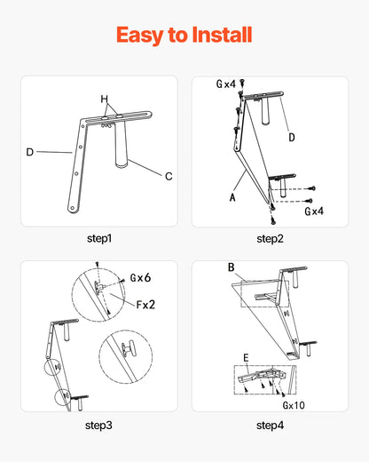Table balcon pliante suspendue – gain de place extérieur