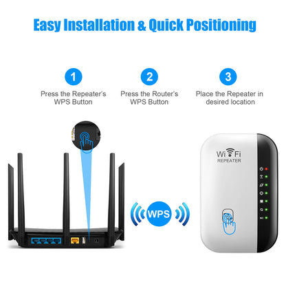 Répéteur Wifi 300Mbps 2.4G, amplificateur de signal, routeur PC
