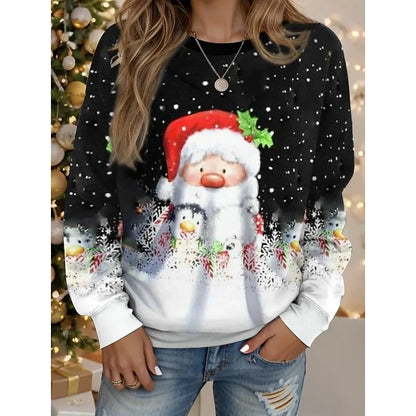 Sweat de Noël Femme 🎄 Col Rond | Confort Style Hiver