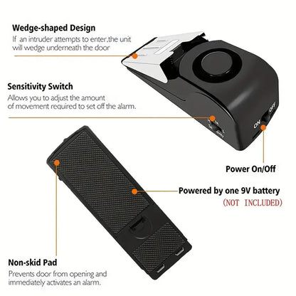 Alarme Bloque-Porte Portable – Sécurité Maison, Appartement & Voyage