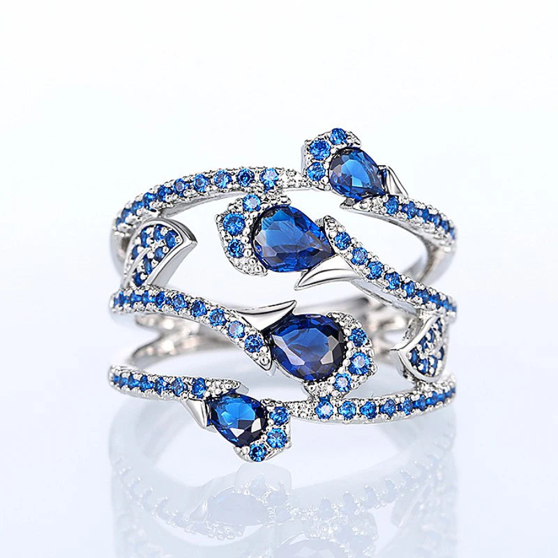 Bague Zircon Bleu – L’éclat qui attire tous les regards 💙✨