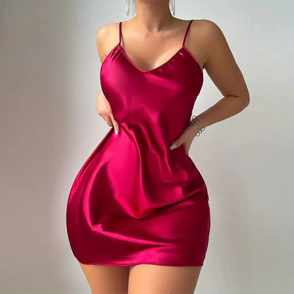 Nuisette femme 💋 – Élégante à bretelles fines & col V sexy