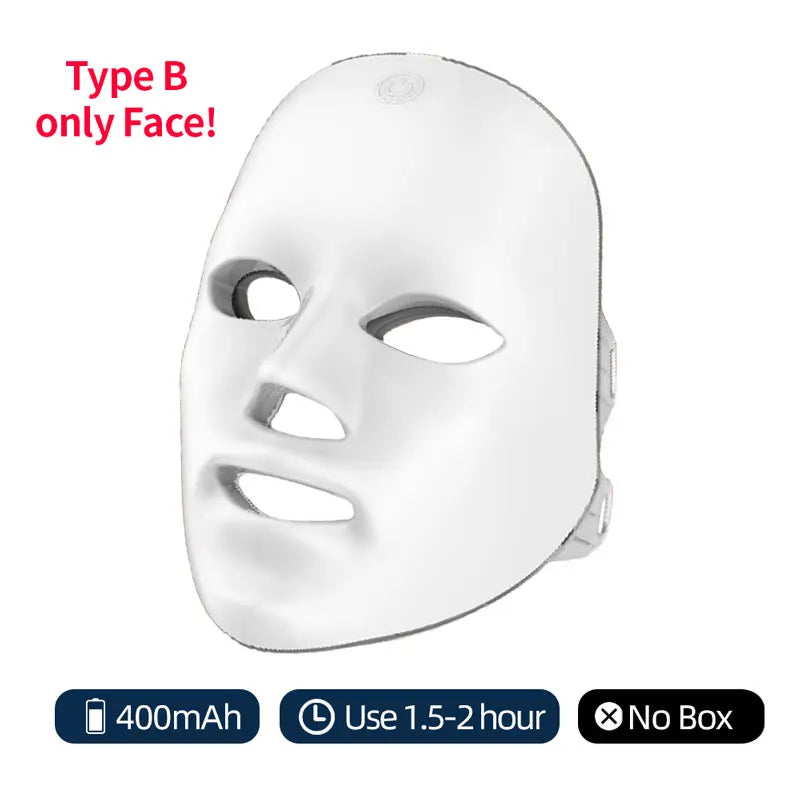 Masque LED Visage 7 Couleurs,Photonique, Rechargeable