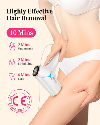 Épilateur IPL à Lumière Pulsée – 990 000 Flashs, 9 Niveaux