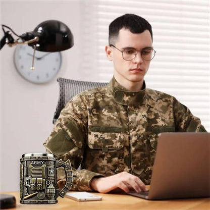 Mug militaire 3D 🪖 – Tasse armée artisanale, cadeau vétéran