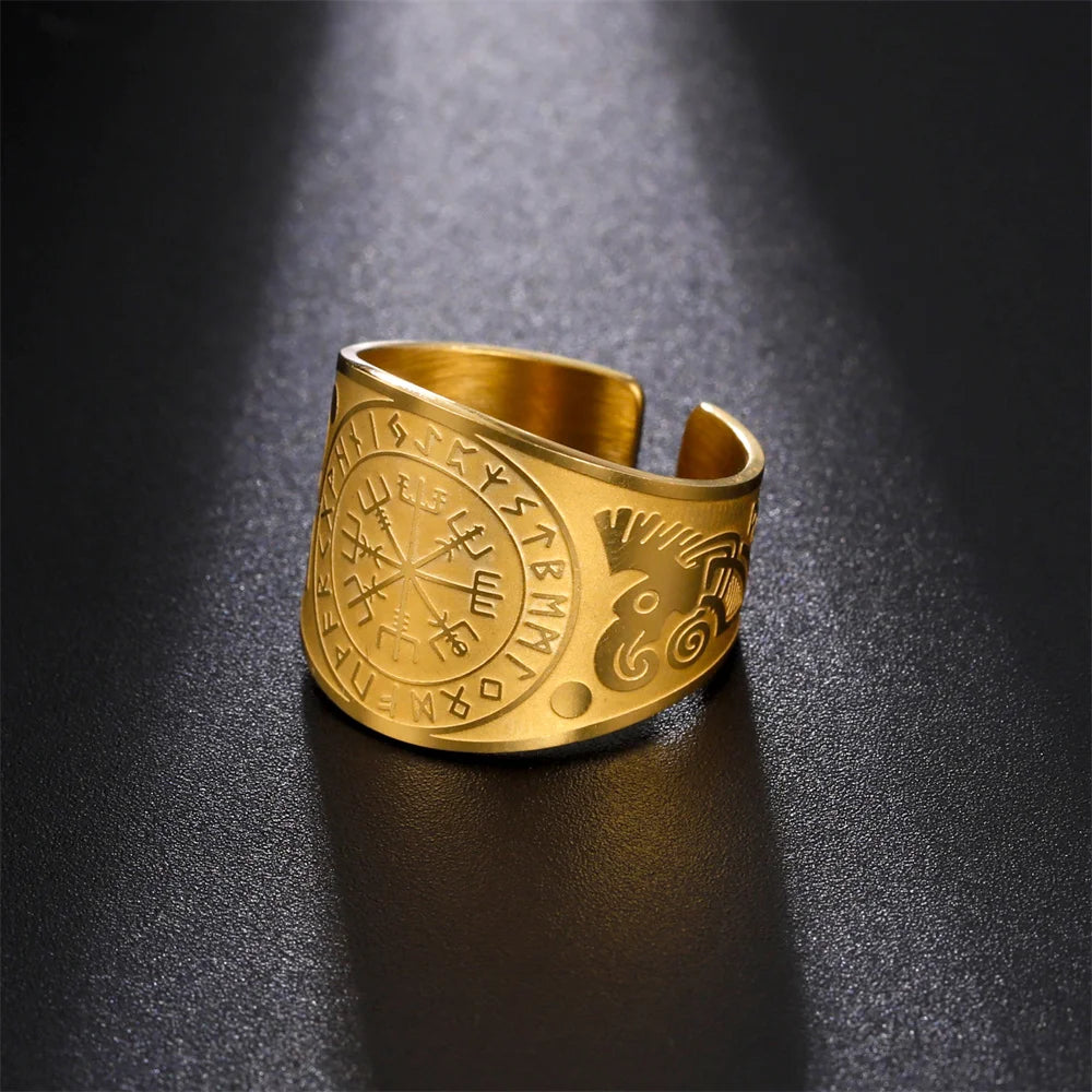 Bague Pentagramme Wicca – Amulette Géométrie Sacrée