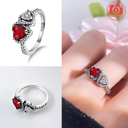 Bague Cœur Zircon Argent 925 – Élégante & Tendance Femme