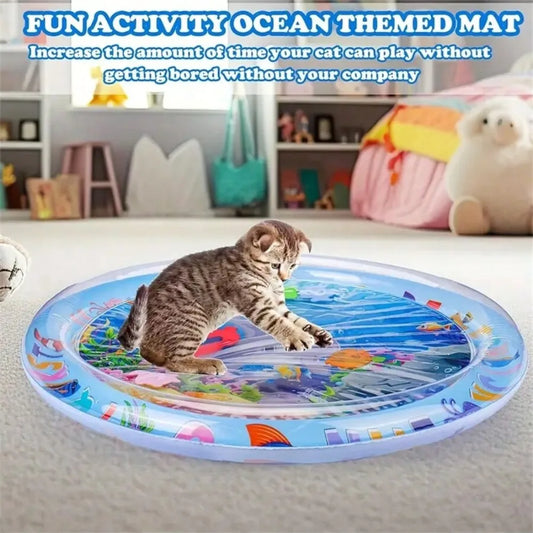Tapis de jeu interactif pour chat – Poissons flottants