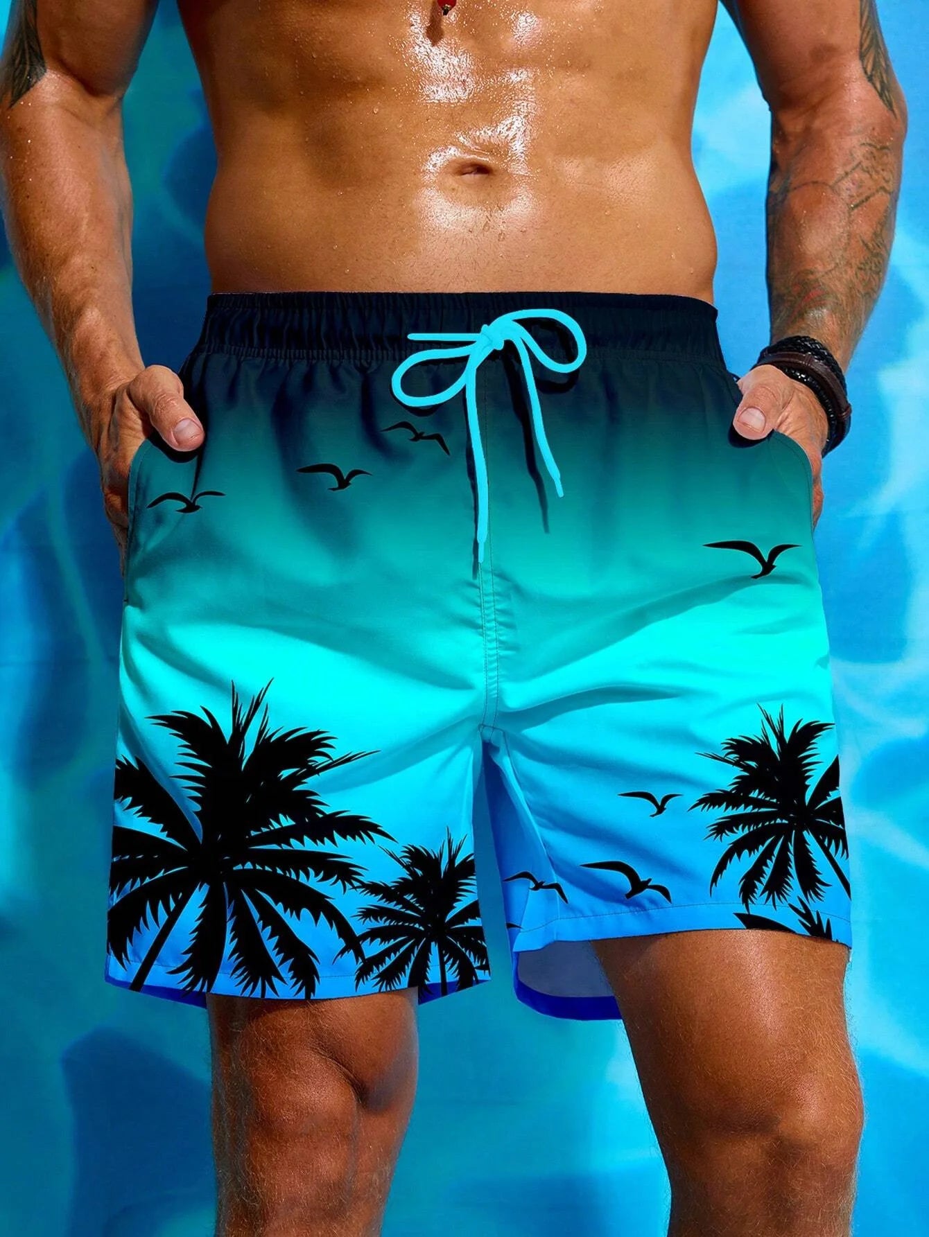 Short de Bain Homme Palmier – Léger, Respirant & Style Vacances