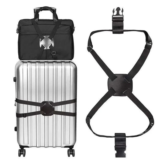Sangle de Valise Croisée – Ceinture Fixation Bagage Élastique