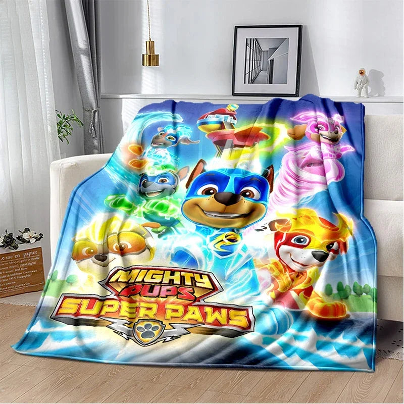 Couverture Plaid Douce Motif Chiens Dessin Paw Patrol– Canapé, Lit & Salon