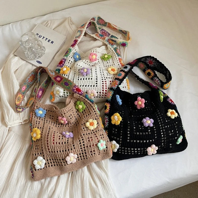 Sac Crochet Bohème Femme – Sac Tendance Printemps Été