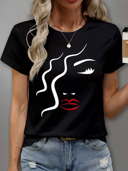 T-Shirt Femme Y2K Imprimé Aesthetic – Style Tendance