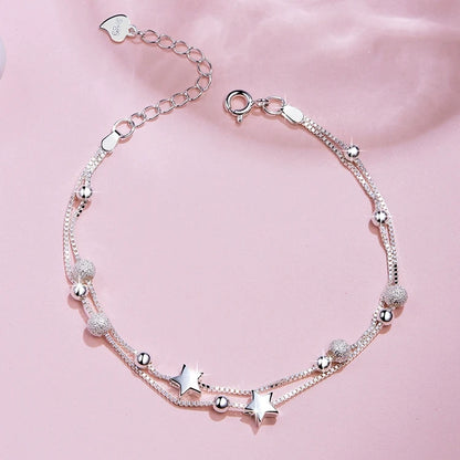 Bracelet Cœur Argent 925 Style – Chaîne Ajustable Femme