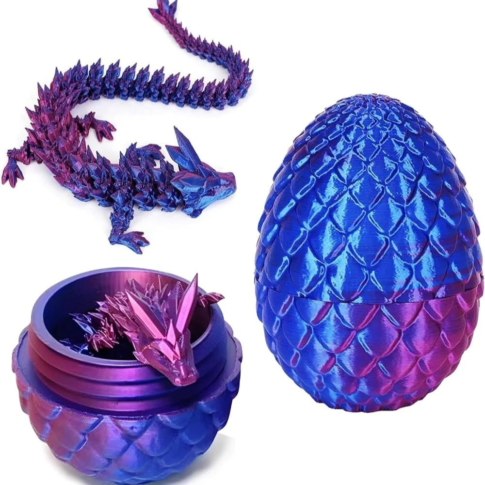 Œuf Dragon Caméléon 3D 🐉 – Jouet déco anti-stress