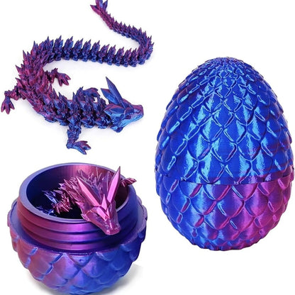 Œuf Dragon Caméléon 3D 🐉 – Jouet déco anti-stress