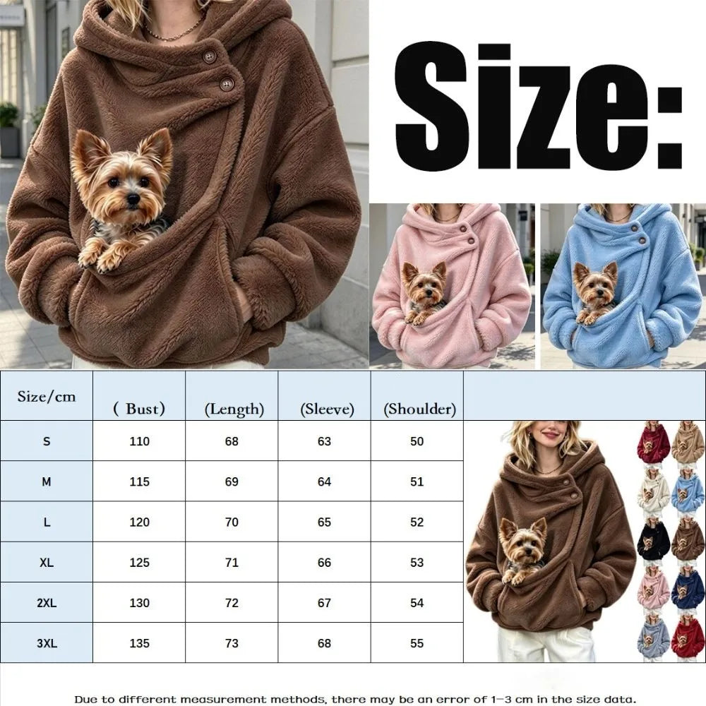 Sweat Kangourou à Poche pour Chat&Chien – Hoodie à Capuche