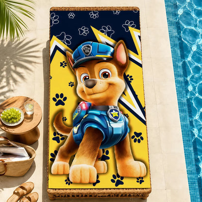 Serviette Enfant Motif Chien Dessin Paw Patrol – Plage, Bain & Piscine
