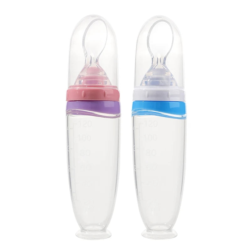 Cuillère Silicone Bébé 120ml – Alimentation Facile & Sécurisée