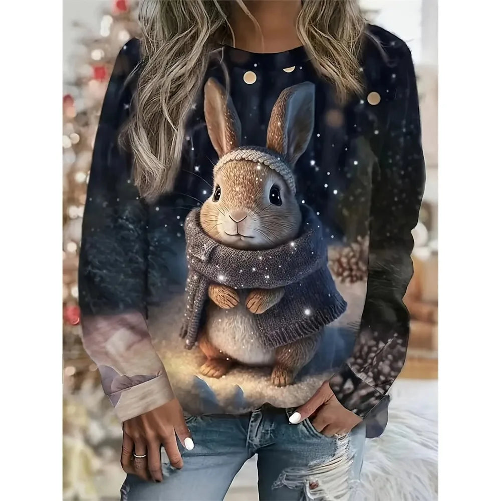 Sweat de Noël Femme 🎄 Col Rond | Confort Style Hiver