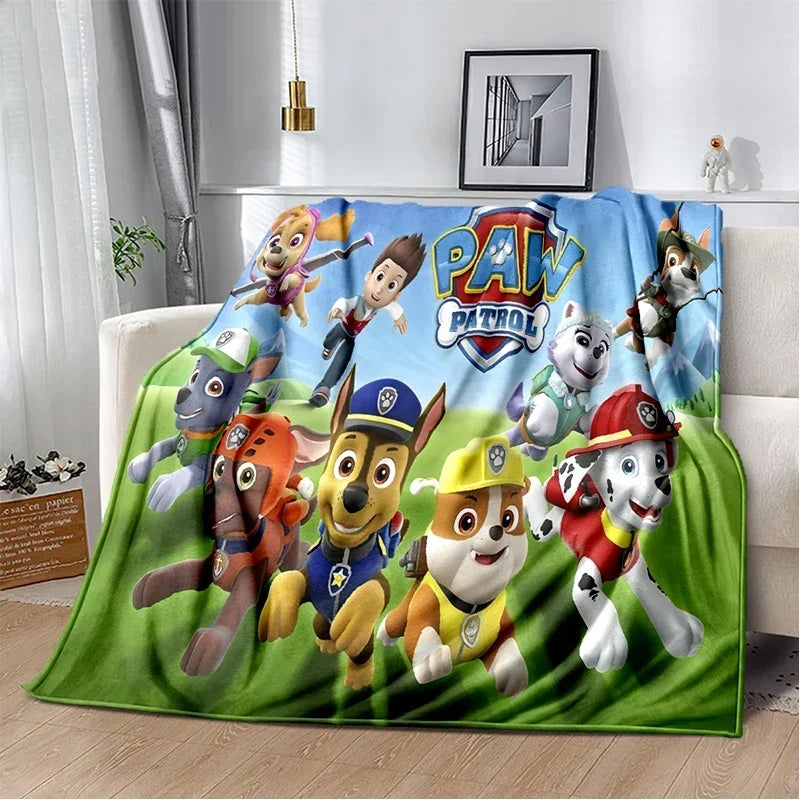 Couverture Plaid Douce Motif Chiens Dessin Paw Patrol– Canapé, Lit & Salon