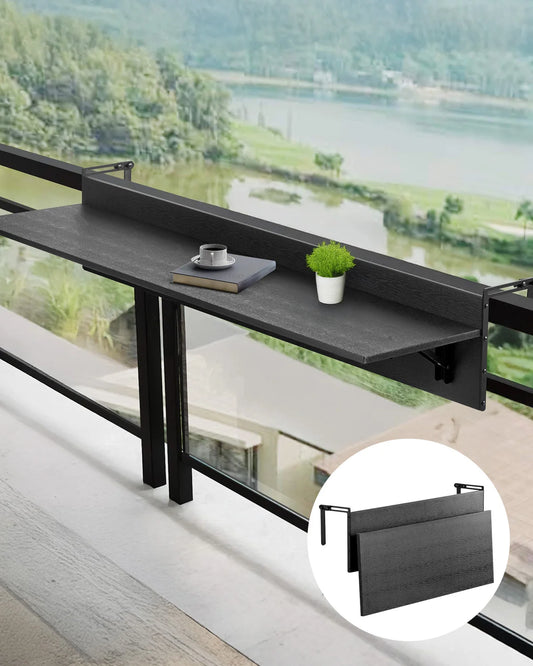 Table balcon pliante suspendue – gain de place extérieur