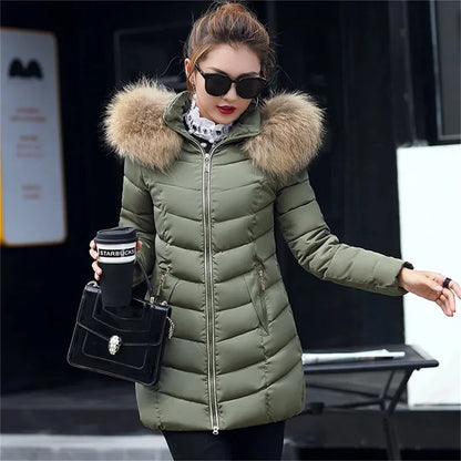 Parka femme hiver chaude – Capuche fourrure & coupe élégante