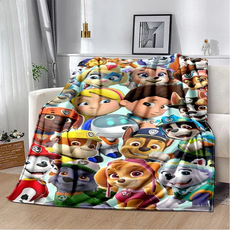 Couverture Plaid Douce Motif Chiens Dessin Paw Patrol– Canapé, Lit & Salon