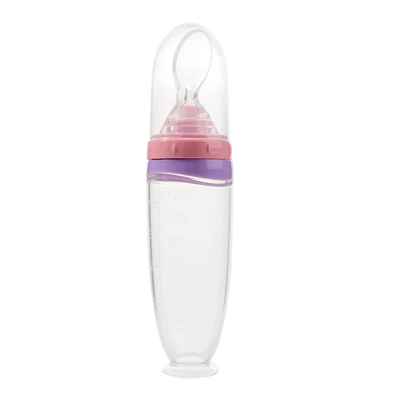 Cuillère Silicone Bébé 120ml – Alimentation Facile & Sécurisée