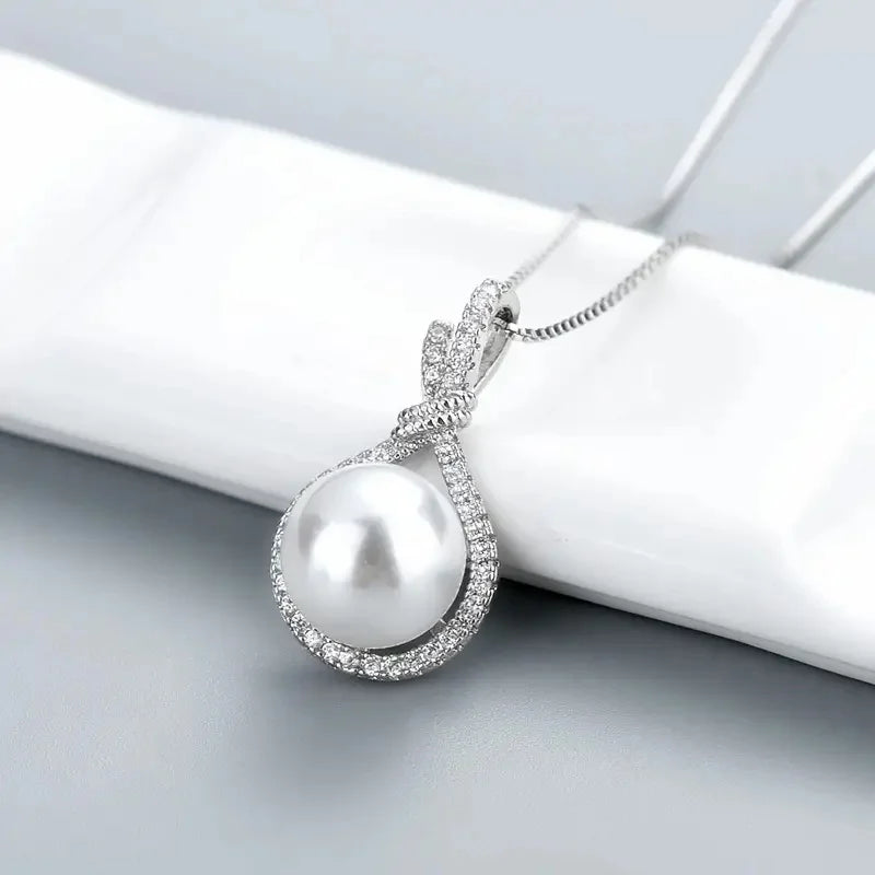 Collier Goutte Perle Argent – Pendentif Élégant Femme