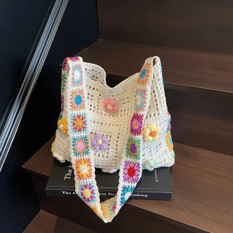 Sac Crochet Bohème Femme – Sac Tendance Printemps Été
