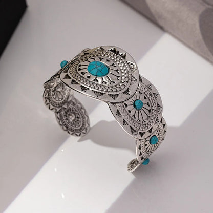 Bracelet Jonc Bohème Turquoise – Style Ethnique