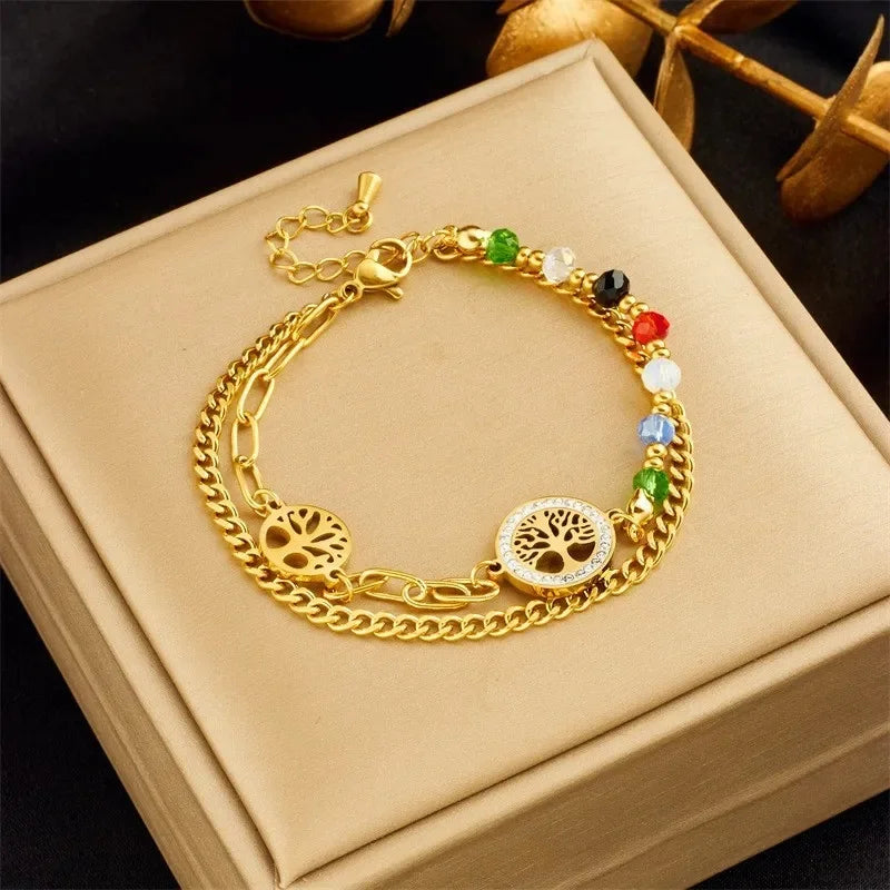 Bracelets chic avec pendentif– Acier Titane