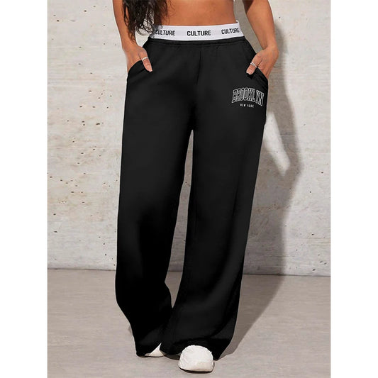 Pantalon Large Femme Imprimé – Style Casual & Confort