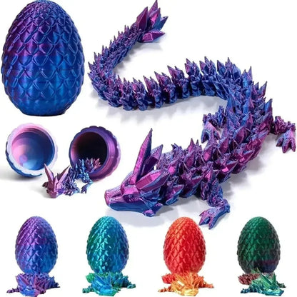 Œuf Dragon Caméléon 3D 🐉 – Jouet déco anti-stress