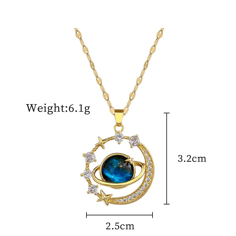 Collier Y2K Étoile & Lune – Chaîne Plaqué Or