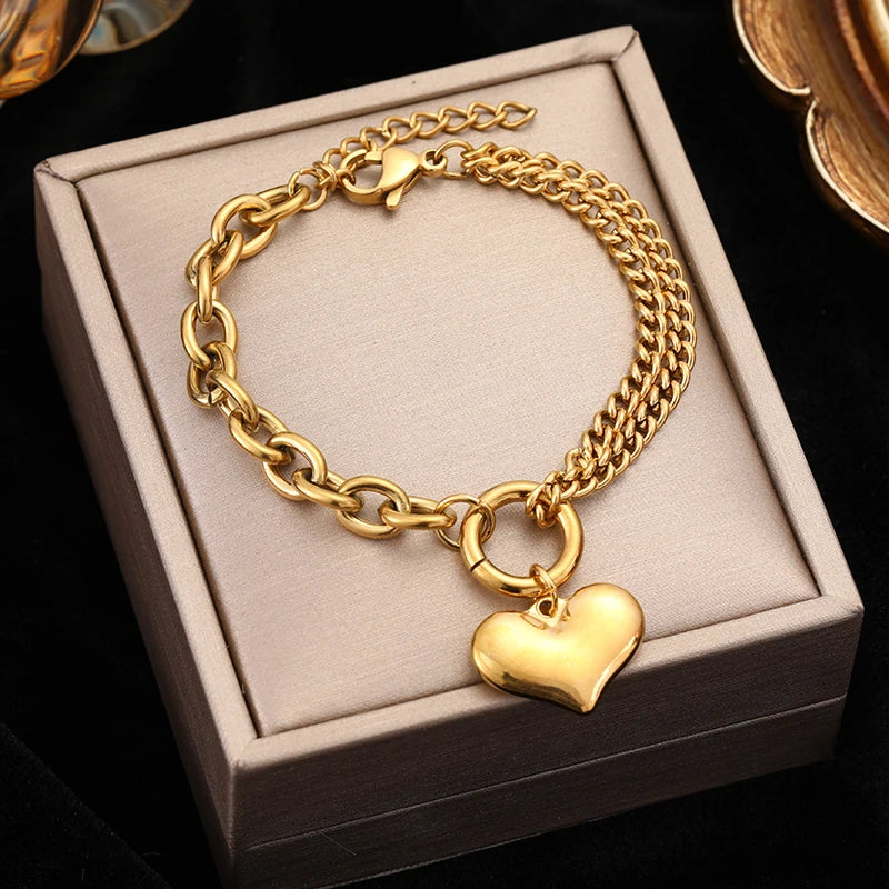 Bracelet Femme Étoiles & Lune – Plaqué Or