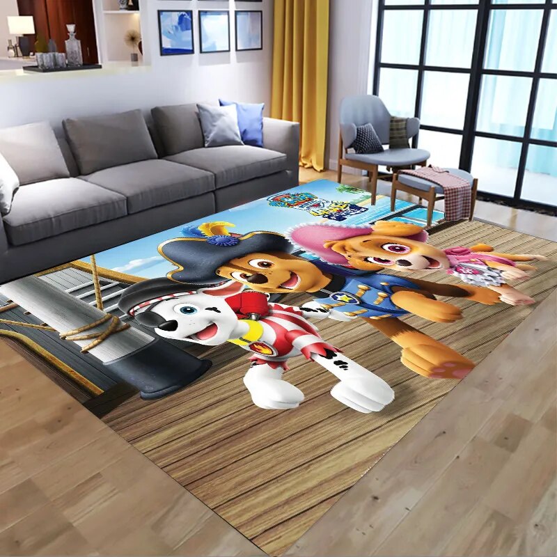 Tapis de dessin animé Pat Patrouille(Paw Patrol), non ald, HOLEA, Chase, Skye, polymère de bain au glouton rectangulaire, Anime, cuisine, salon, porte, cadeaux