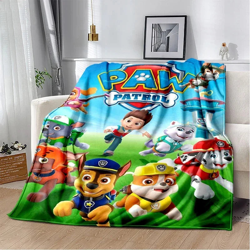 Couverture Plaid Douce Motif Chiens Dessin Paw Patrol– Canapé, Lit & Salon