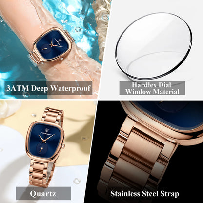 👉 Montre POEDAGAR femme – Quartz inox étanche, élégante & mode