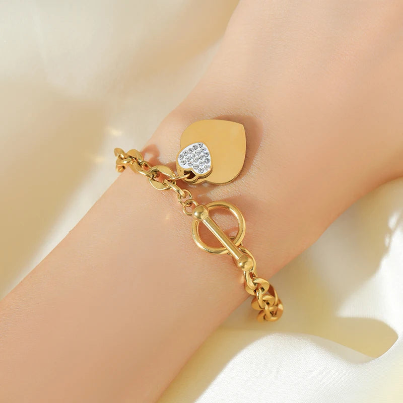 Bracelet Femme Étoiles & Lune – Plaqué Or
