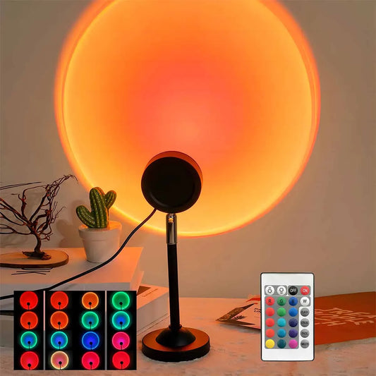 Lampe Sunset Projecteur – 16 Couleurs avec Télécommande