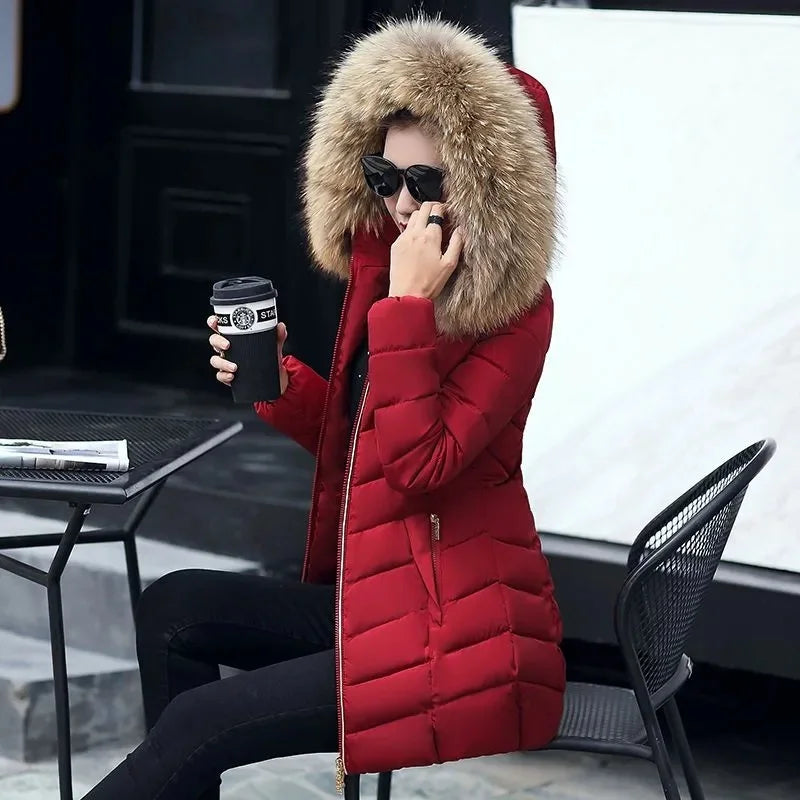 Parka femme hiver chaude – Capuche fourrure & coupe élégante