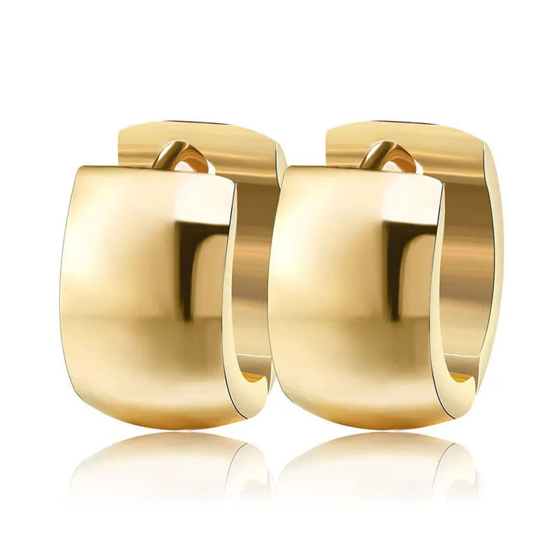 Boucles d’Oreilles Créoles Dorées Femme – Acier Inoxydable