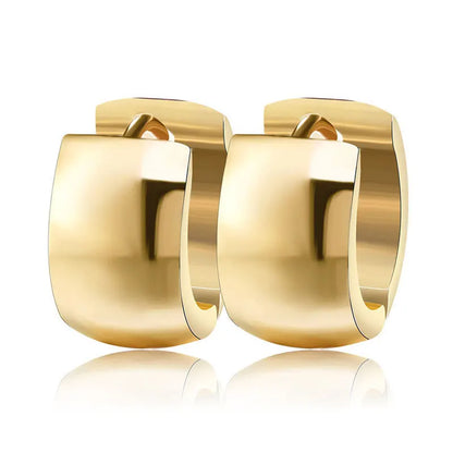 Boucles d’Oreilles Créoles Dorées Femme – Acier Inoxydable
